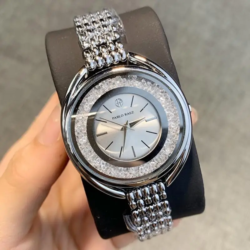 Часы наручные женские кварцевые модные с полным бриллиантом | Наручные часы