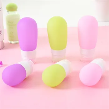 

Portable Mini Silicone Bottle Travel Packing Refillable Press Bottles For Lotion Shampoo Bath Makeup Container 38ml 80ml CO765
