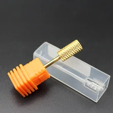 Твердосплавное сверло для ногтей, высококачественное Золотое электрическое сверло для ногтей, твердосплавные сверла для маникюра, педикюра, инструмент для омертвевшей кожи