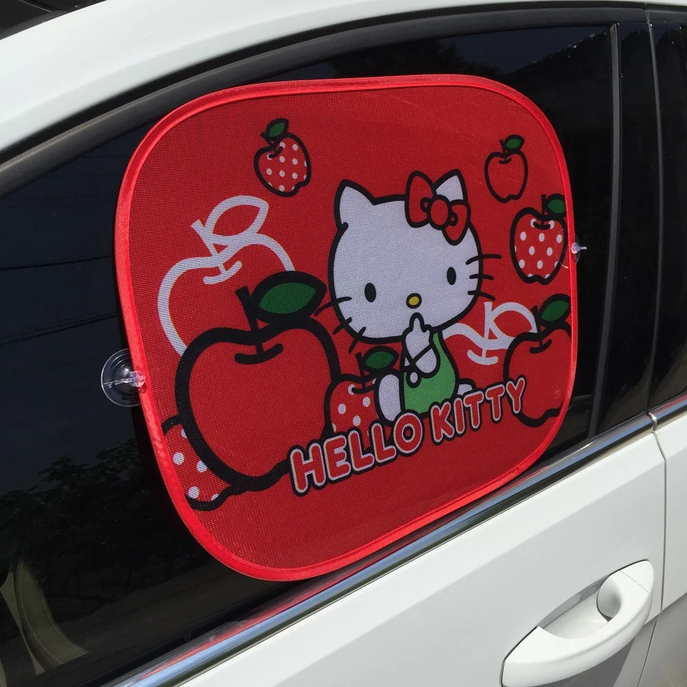 Buy 2PCS RED HELLO KITTY Car Sun Shade Windshield Cute