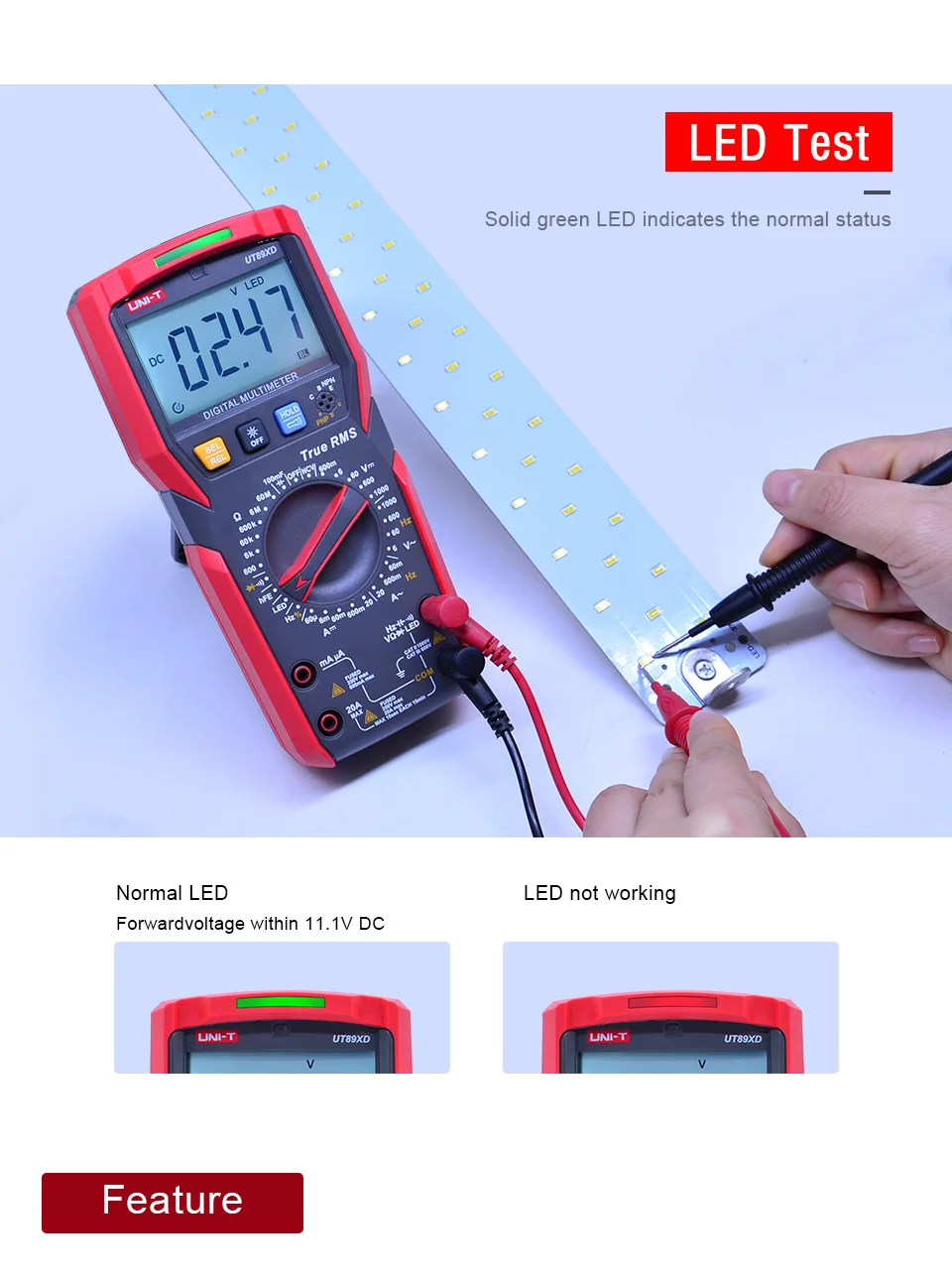 UNI-T ut89xd trms multímetro digital tester ac