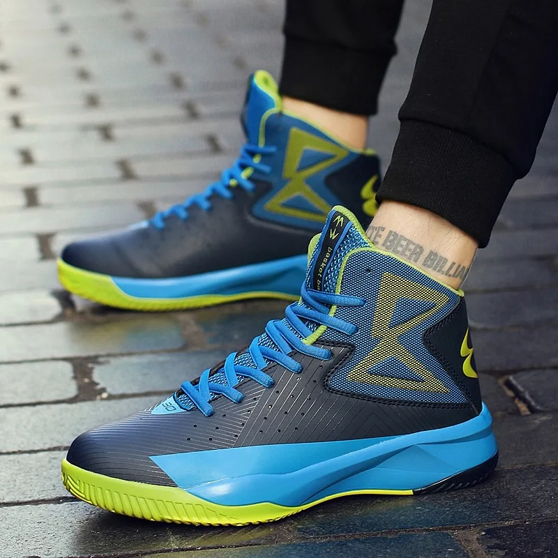 JINBEILEE Basketball Shoes Couples with Non-slip Wear-resistant Increase Thick Platform High To Help Casual Sports Men's Shoes