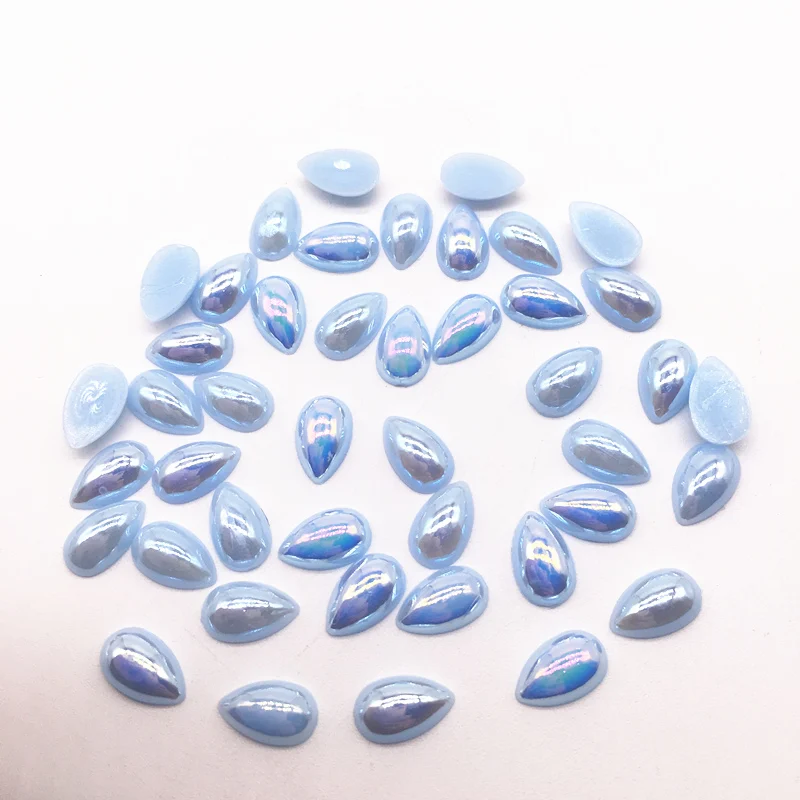 6x10/8x12/10x14/13x18mm Flatback Half Teardrop Shape Plastic ABS Imitation Pearl Beads For Jewelry Craft Scrapbook Decoration