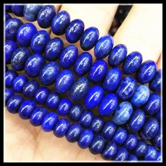 

90pcs natural lapis lazuli stone wholesale beads accessories size 4x6mm abacus shape gem stone string beads 15.5 inches