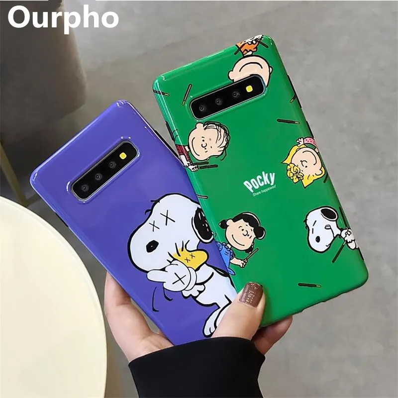 

OurphoCartoon Pet Phone Case For Samsung Galaxy S10 S8 S9 Plus Cases Funny Pocky Sheeny IMD Soft Cover For Samsung Note 8 9