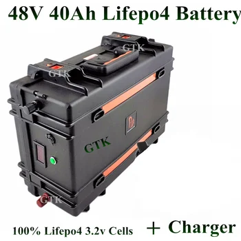 

100% 48V 40Ah LiFePO4 Battery Pack 2000W Electric Bicycle Battery + BMS Charger 48v lithium scooter electric bike battery pack