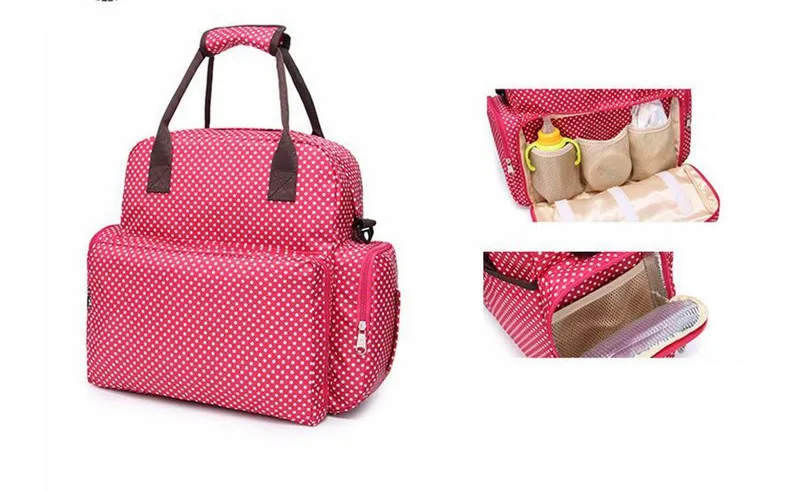 343412cm Fashion Baby Diaper Bags Backpack Nappy Changing Bag For Mom Dot Women Messenger Tote Mother Maternity Bag Ladies (21)