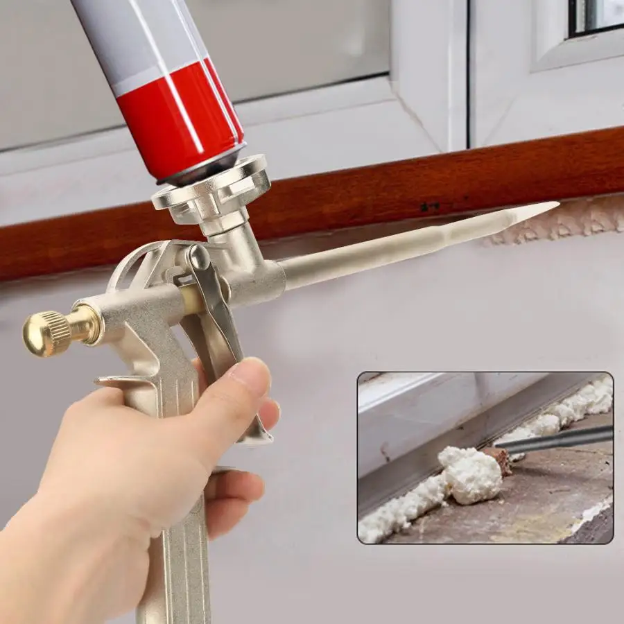 

2PC Glue Gun Spray Foam Expanding Gun Filling Sealing Dispenser Gun Insulation Applicator Prostormer Aluminum Alloy