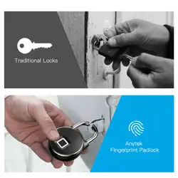 Anti Theft отпечатков пальцев Водонепроницаемый Smart Key Lock безопасная домашняя дверь замка P22