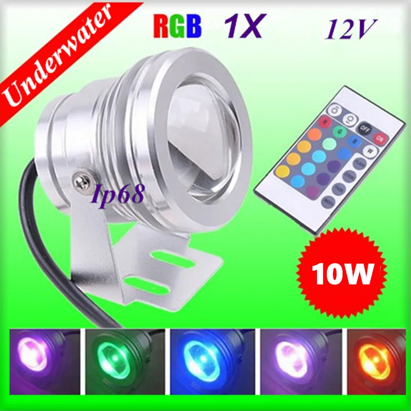 

1pcs underwater RGB Led Light 10W RGB for swimming pool pond piscina aquarium fountain water lighting onder water 12V IP68
