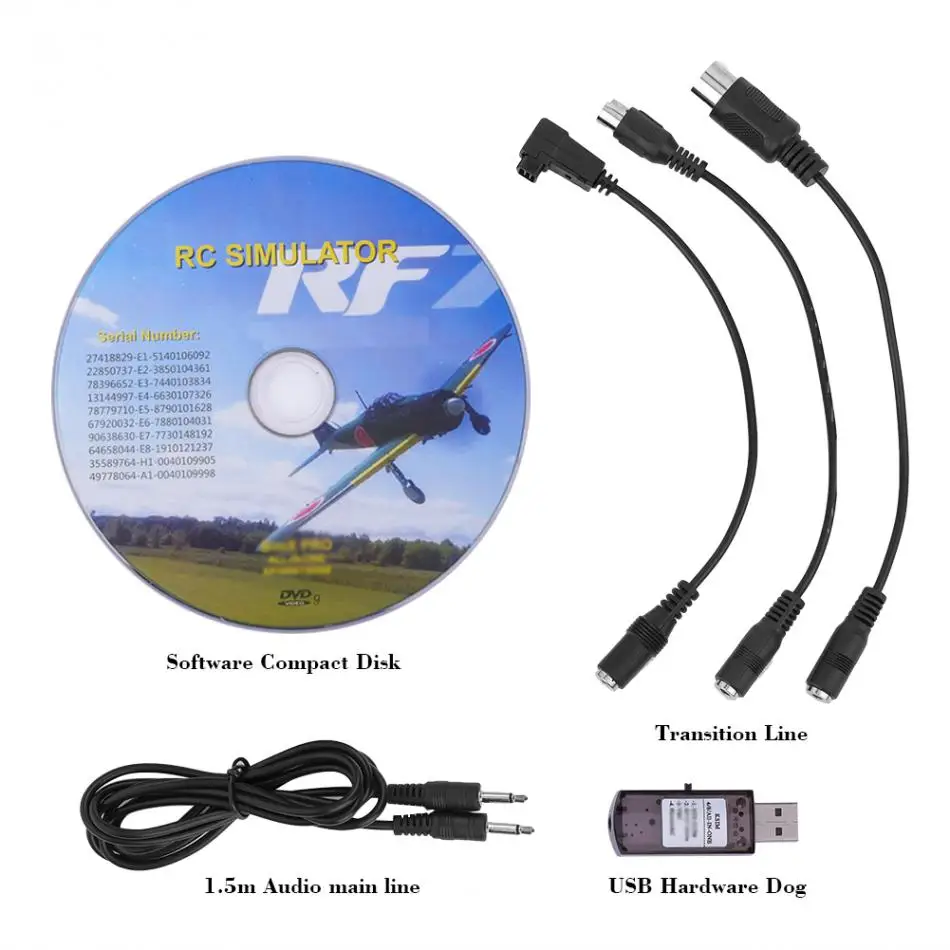 22 in 1 RC USB Flight Simulator with Cables for Realflight G7/ G6/ G5