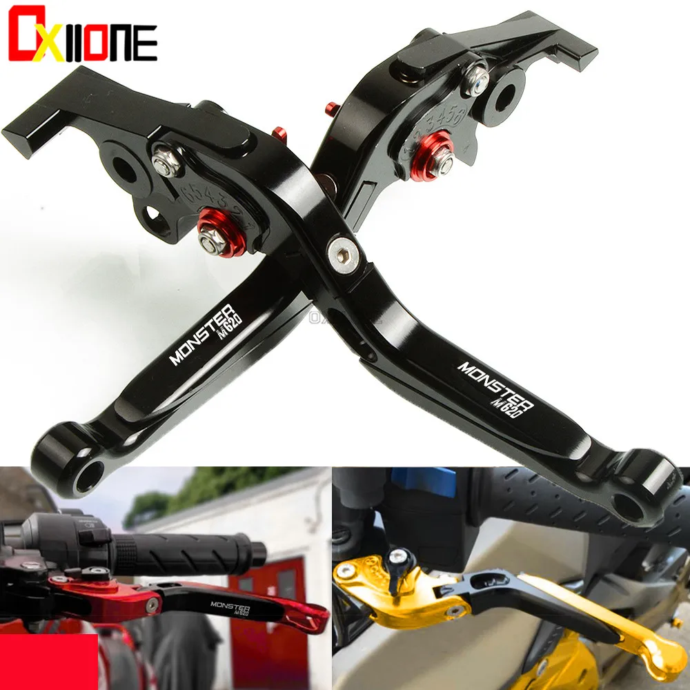 

Up with logo For Ducati MONSTER M620 M 620 2002 CNC Adjustable Extendable Folding Clutch Brake Levers Set 6 Colors