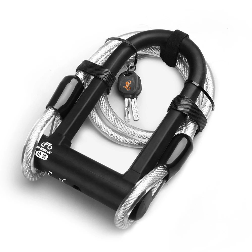 INBIKE Braided Steel Cable Lock 1 Meter Anti Theft Heavy Duty Security