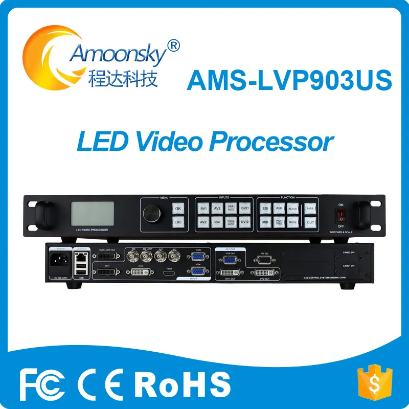 

AMS-LVP913US video processor for rgb led panel display p3.5 support linsn send card nova mctrl300 send box for rental display