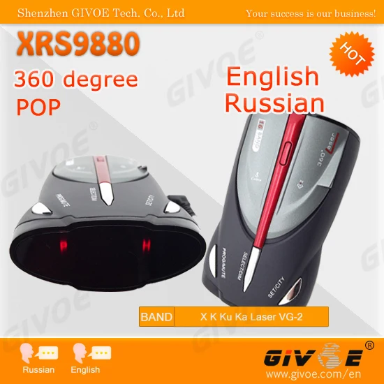 XRS9880 Car Radar Detector With 360 Degree Detection + Full Band