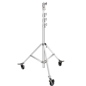 

Adjustable Light stand heavy duty photo studio Wheeled Roller Stainless Steel for photograph light CD30 A