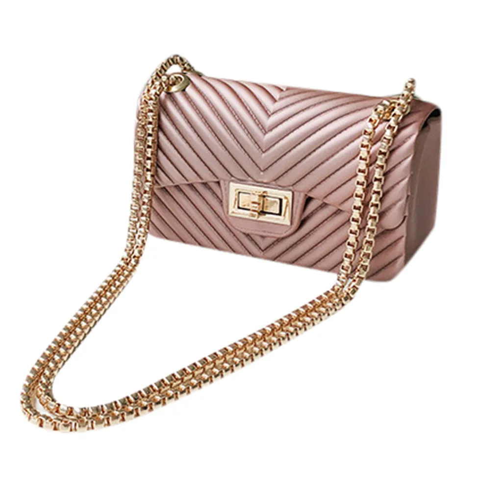 

Woman Bag Mini Simple Jelly Shoulder Ladies Pure Color PVC Chain Crossbody Bags bolso mujer sac a main femme de marque soldes