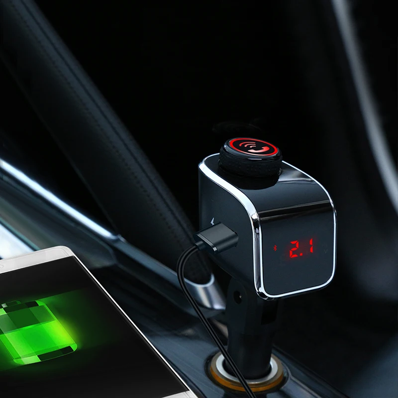 Беспроводной fm передатчик Tancredy Bluetooth автомобильный комплект FM модулятор USB TF