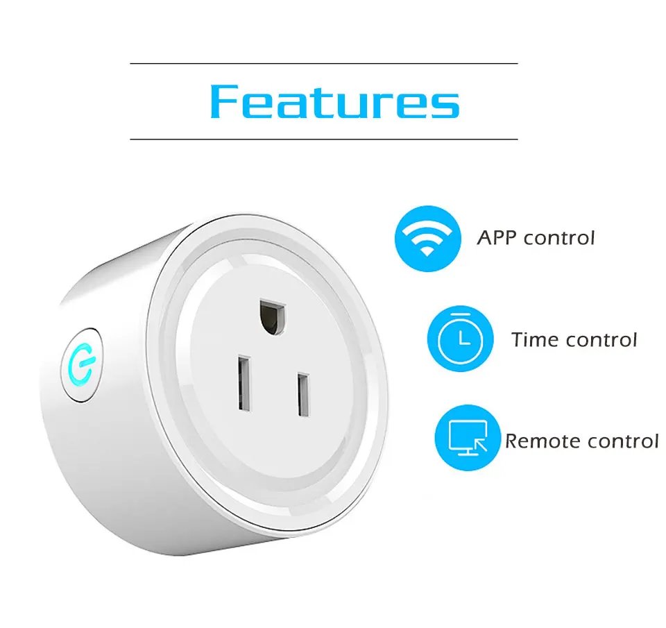 USA Smart Socket Wifi Wireless APP Remote Power Switch Home Power Plug for Amazon Alexa Google Wireless Outlet Voice Intelligent (8)