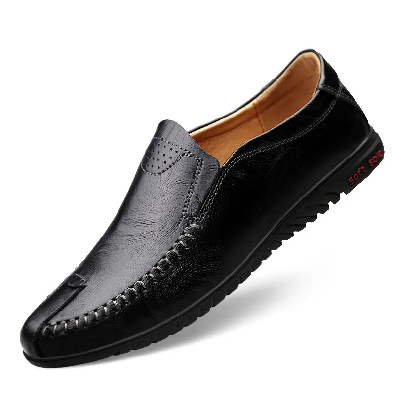 

2019 Hot Comfortable Slip On Men Loafers Casual Shoes Man Leather Shoes Men Flats Hot Sale Driving Shoes Moccasins Plus Size 47