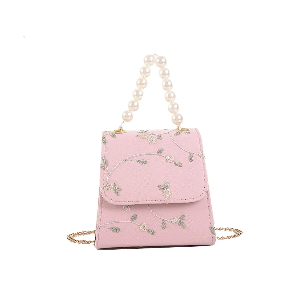 

New Bolsas Feminina Handbag Women Pearl Chain Messenger Bag Lady Fashion Single Shoulder Small Square Bag Crossbody Bags#H15