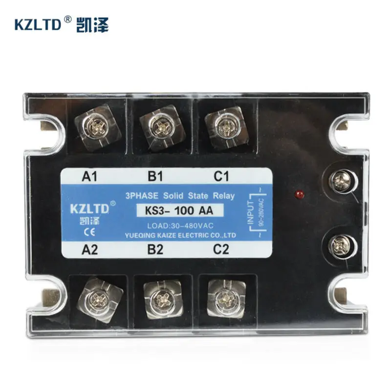 50A AC To AC 3 Three Phase SSR Solid State Relay, China Manufacturers