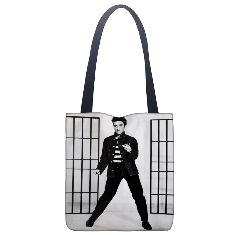 Сумка на плечо с принтом Elvis Presley заказ Холщовая тоут сумка для покупок дорожная