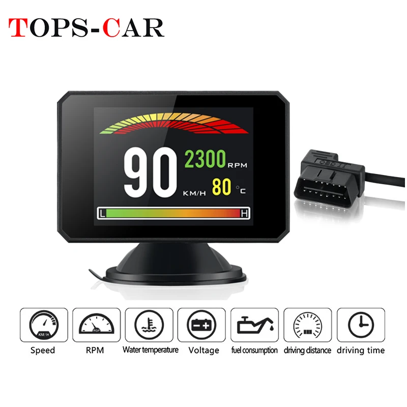 GEYIREN 2019 HUD Дисплей Измеритель Скорости Авто диагностический инструмент P16 OBD2