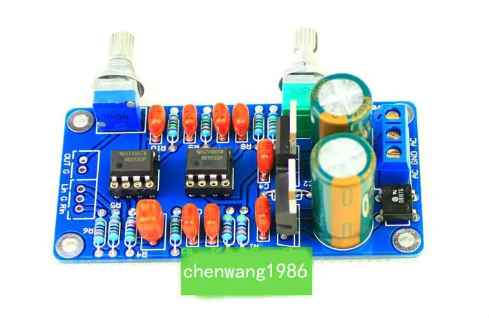 Сабвуфер предусилитель Плата усилителя двойной мощности NE5532 фильтр низких частот усилитель басов