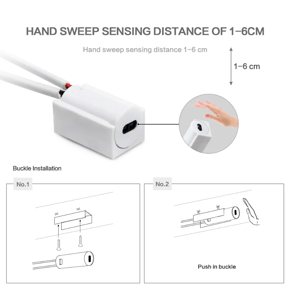 Hand Sweep Smart Switch LED Cabinet lights Hand Motion Sensor LED Strip 1M 2M 