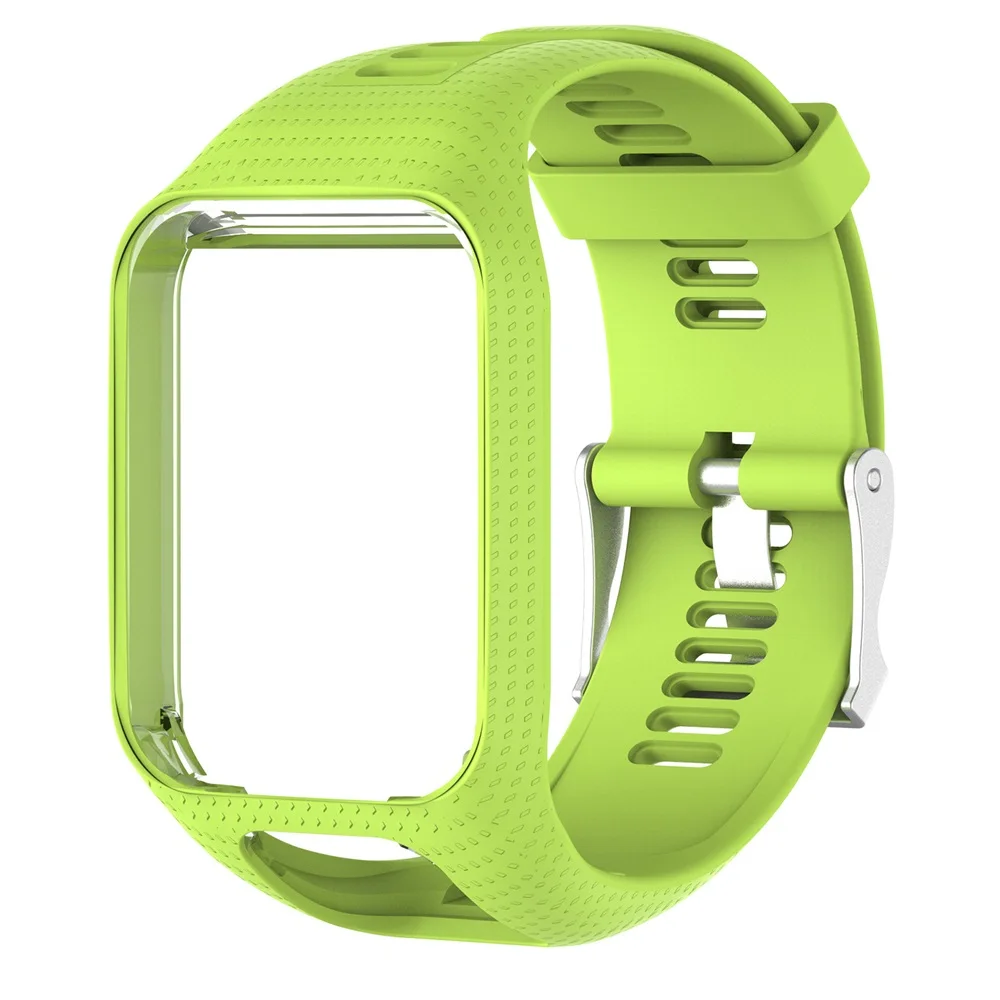 Силиконовый ремешок для часов Tomtom Runner 3, браслет для Tomtom Watch, сменные браслеты для Tom Runner 2/Spark Music - Цвет: Зеленый