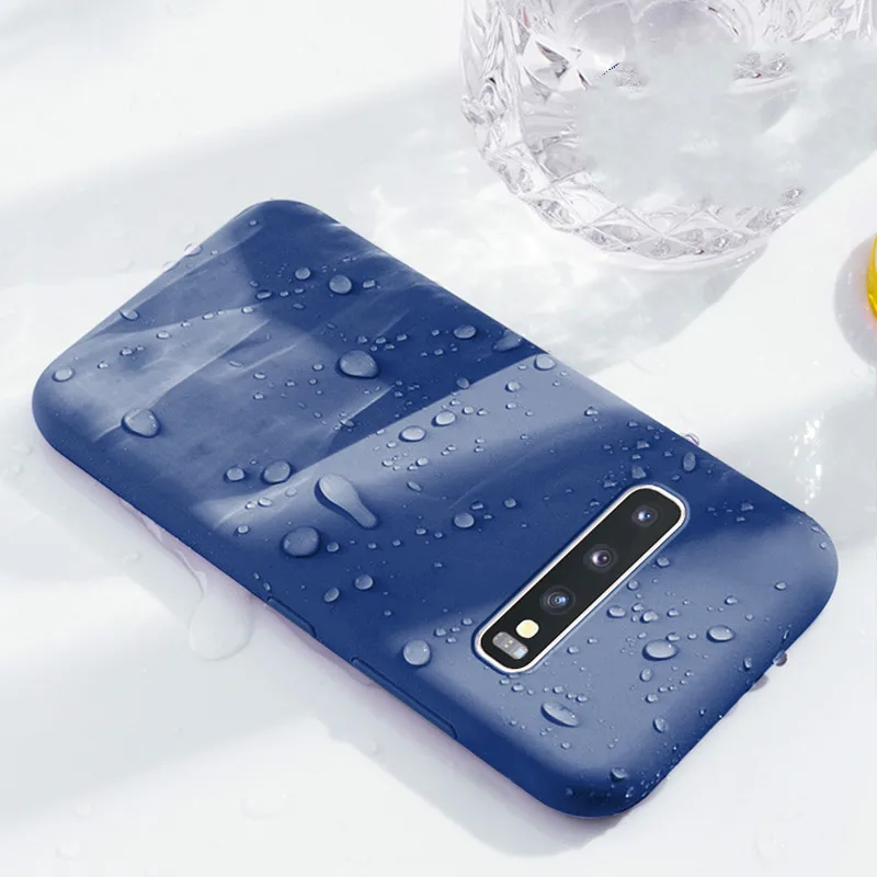 

Original Case for Samsung Galaxy S10 S9 plus Cases Liquid Silicon Soft Baby-Skin Feeling for S10 lite Case Phone Cover Coque