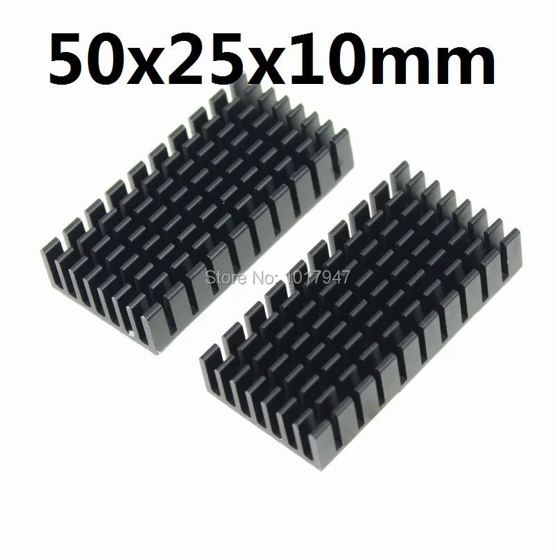 100Pieces lot 50x25x10mm Aluminum Heatsink Heat Sink With Adhesive Tape