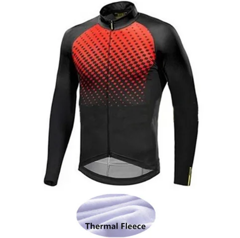 mavic мужские флисовые Теплые майки с длинным рукавом для велоспорта Mtb Одежда для велоспорта - Цвет: Long Jersey