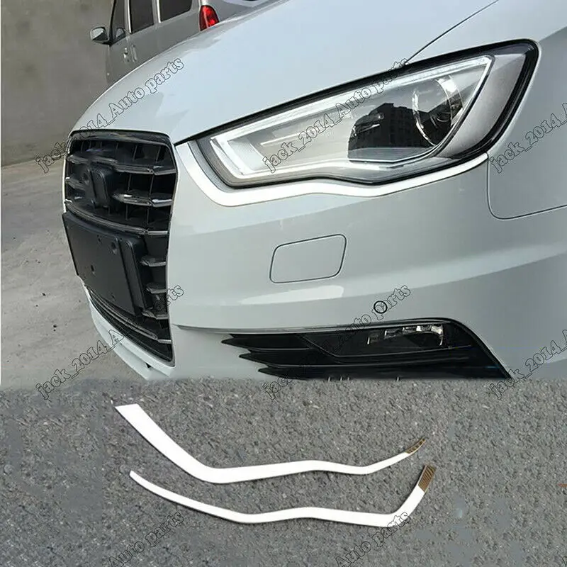 

ABS Chrome Front Headlight Decor Frame Cover Trim Fit for Audi A3 2013 2014 2015
