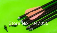 Free shipping ELONG 12 pcs lot 8843 fiberglass arrow 17 for Crossbow Bolt archery bow hunting