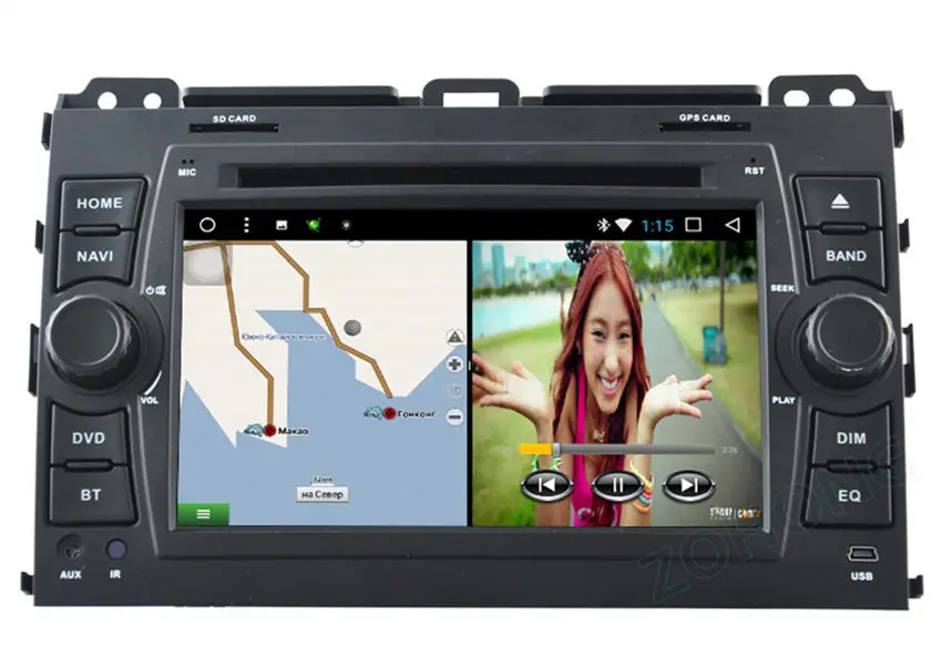 Clearance 2 din PIP Split Screen Android Car DVD Player GPS for Toyota Prado 120 Land Cruiser 120 CAR Navigation Radio RDS BT WIFI Map 18