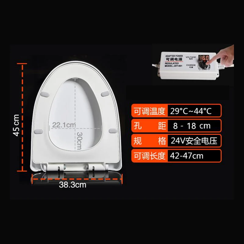 4 Model and Size of PP Material Slow Close Heating Toilet Seats - Цвет: V Shape