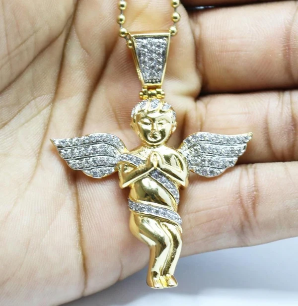 Trendy Jewelry Micro Angel Necklace 