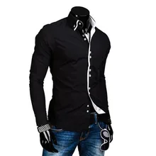 Männer Hemd Luxus Marke 2017 Männlichen Langarmshirts Casual voll Multi-Taste Hit Farbe Slim Fit Hemden Herren Hawaiian XXL