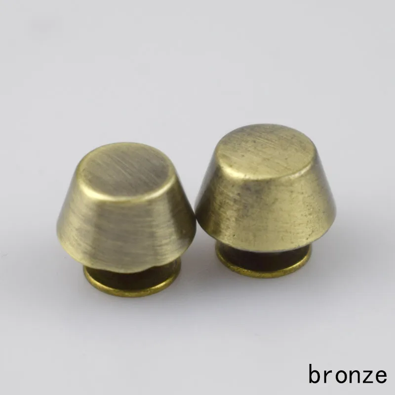 brass 20 шт овальная головка заклепки винт сумки аппаратные средства сумки декоративные кнопки шпильки гвоздь заклепки металлические пряжки защелкивающийся крючок Кожа ремесло G8-1 - Цвет: brass