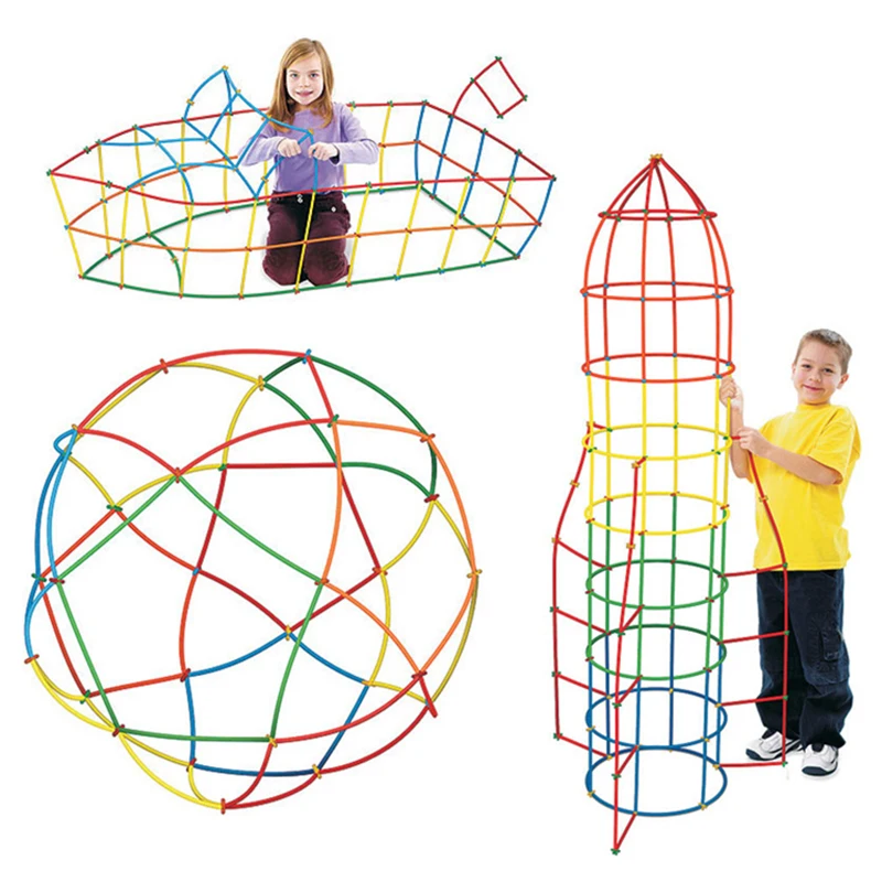 Детские игрушки «сделай сам», волшебные вставки, 4D космическое трубчатое здание, 500 шт., головоломка, игра «сделай сам», воображение для создания подарков