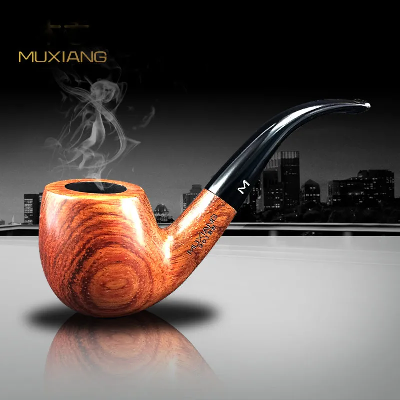 

Rosewood Bent Type Thickened Wall Smoking Pipe Wooden Tobacco Pipe for Smoking Weed Pipe