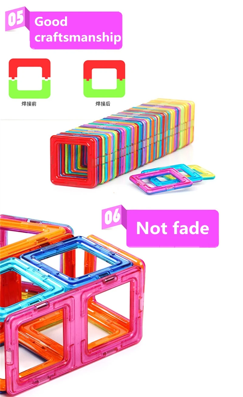 Blocos de Designer Conjunto de Construção Pces Tamanho Padrão Magnético Modelo & Construção Iluminar Tijolos Brinquedos Magnéticos Adesivos Gratuitos 50-56 10 Brinquedos e hobbies