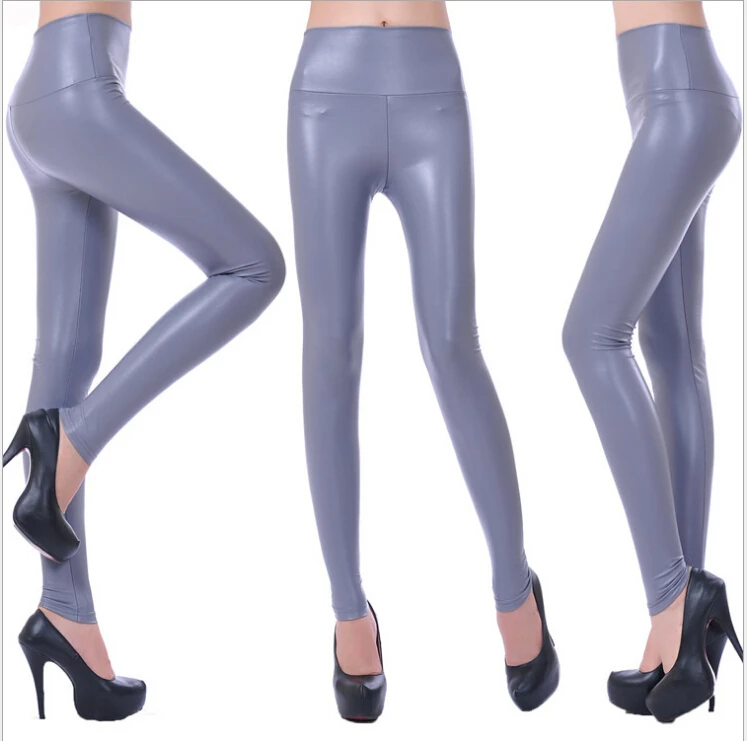 Леггинсы из искусственной кожи; узкие кожаные брюки с высокой талией; леггинсы с эффектом мокрой кожи; эластичные узкие брюки; roupa mujer; леггинсы; BG123