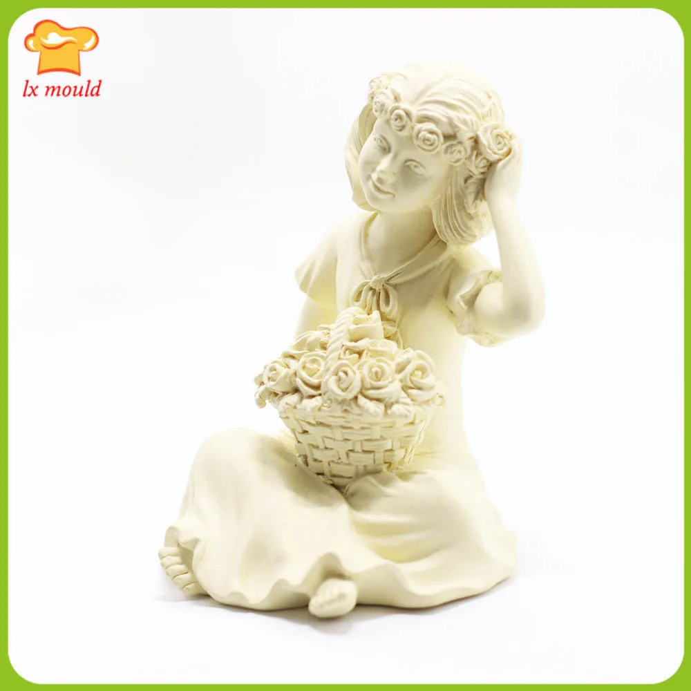 

2019 new boutique European retro flower fairy angel mold candle home decoration gift silicone mold