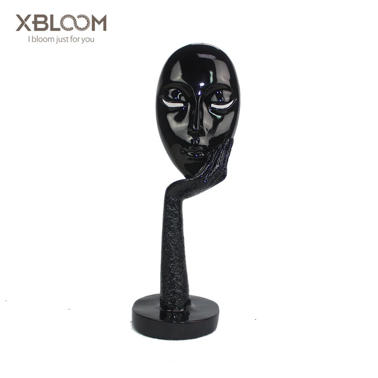 Goedkoop Denker Masker Creative Thuis Europese Portret Standbeeld Decoratie Woondecoratie Boom Accessoires Kantoor Hotel Bruiloft Decoratie