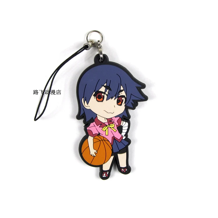 Nisemonogatar Oshino Shinobu Hachikuji Mayoi Kanbaru Suruga фигурка аниме модель резиновый брелок кулон рождественские игрушки 6 см