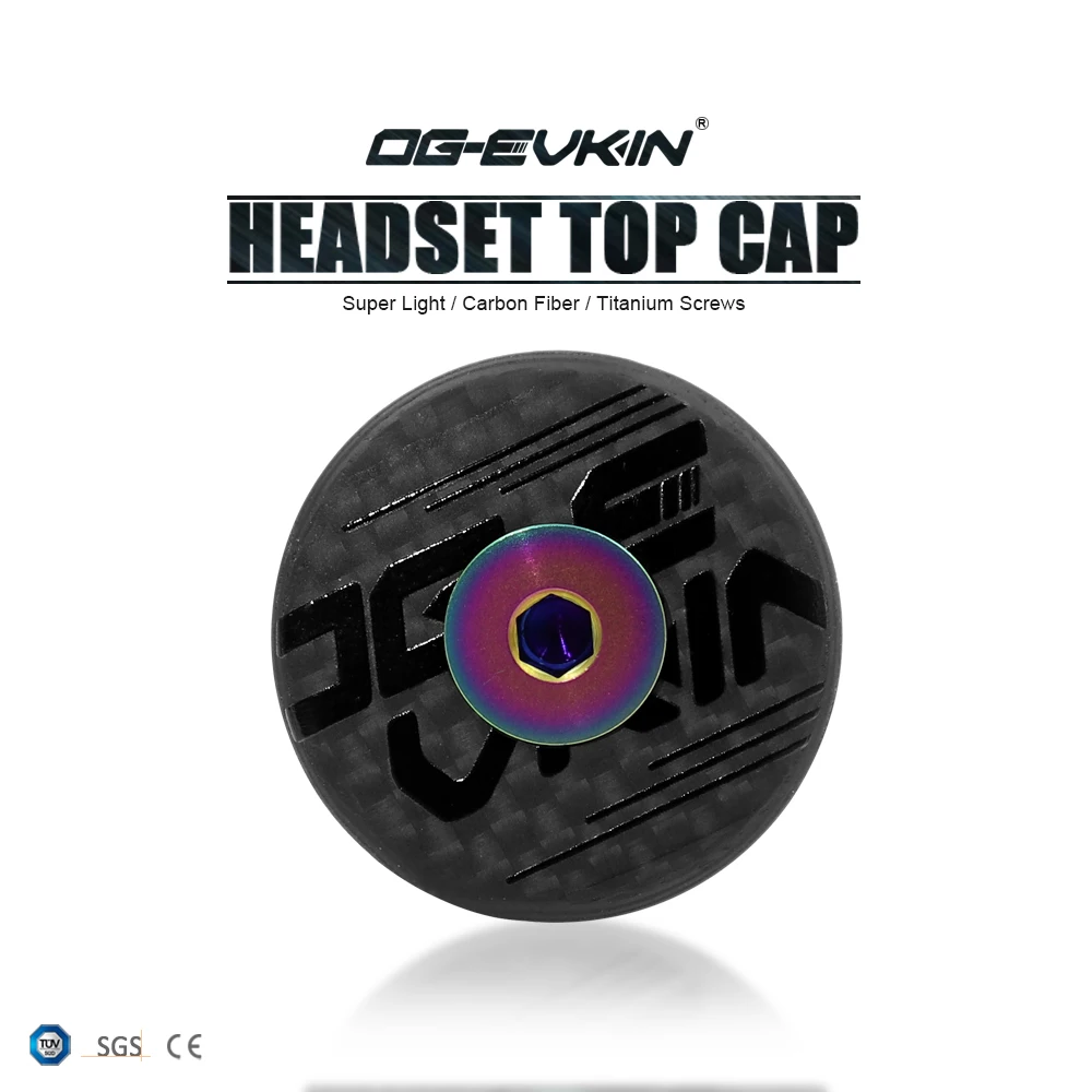 Carbon Fiber Headset Top Cap Titanium Bolt M6 x 35mm 1-1/8" 6.2G Bicycle Accessories For Bicycle bicycle headset bike stem cap bicycle head cap