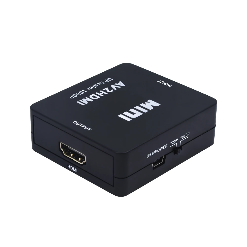 Преобразователь видео TISHRIC MINI AV2HDMI RCA AV CVBS в HDMI композитный сканер монитор адаптер